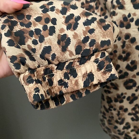 Vintage Kim Rogers Sport 100% Silk Leopard Zip Up Jacket - Picture 7 of 10